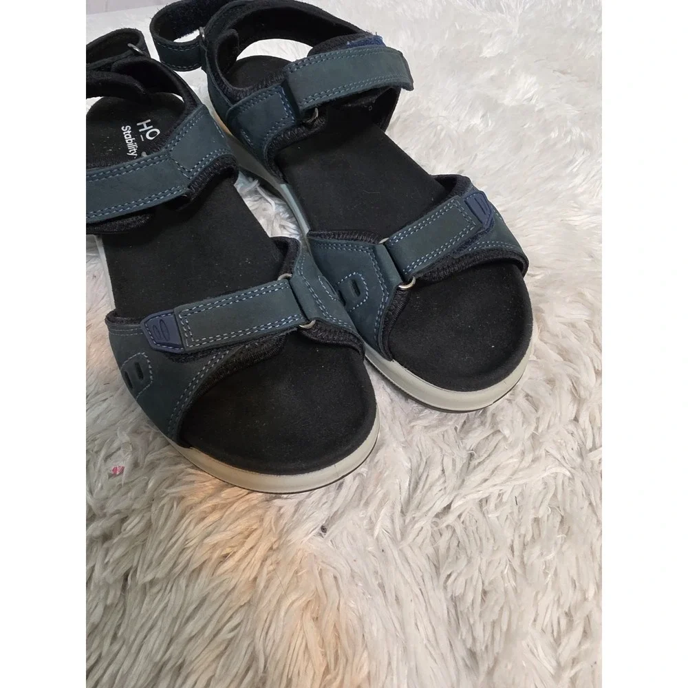 Hotter Stability Strappy Sandals Strap back Blue Women's Size 8.5